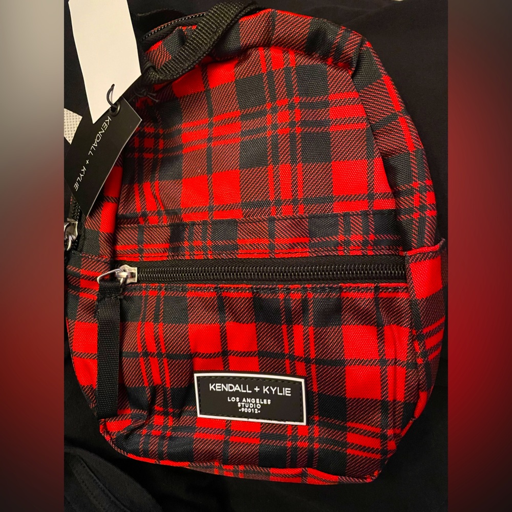 COPY - Red/Black Plaid Mini Backpack by Kendall+ Kylie